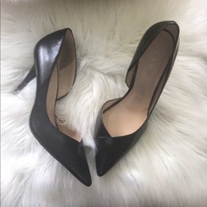 Sz 10 Nine West classic black leather upper pumps
